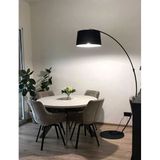 RİOLİGHT VINTAGE, MODERN SİYAH METAL GÖVDE 1XE27 SİYAH KUMAŞ HAREKETLİ BAŞLIK LAMBADER,KÖŞE LAMBASI