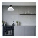 RİOLİGHT VİNTAGE1,MODERN1,RETRO1,RUSTİK BEYAZ 1XE27 DUYLU TEKLİ METAL PLOFONYER AVİZE ÇAP:30CM