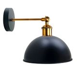 Riolight Vintage1,retro1,rustik1 Siyah1 1xe27 Eskitme Duylu Masallı Tekli Duvar Aplik Şapka Çap:23cm