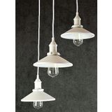 RİOLİGHT VİNTAGE1,RETRO,RUSTİK BEYAZ 3XE27 DUYLU METAL SARKIT AVİZE TABAN ÇAPI:30CM