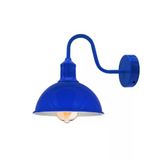 Riolight Vintage1,Rustik1,Retro1 Koyu Mavi Metal Otel,Cafe,Odaklar İçin Duvar Aplik Şapka Çapı:23cm