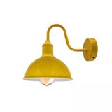 Riolight Vintage1,Rustik1,Retro1 Sarı Metal Otel,Cafe,Odaklar İçin Duvar Aplik Şapka Çapı:23cm