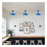 RİOLİGHT VİNTAGE,MODERN,RUSTİK AÇIK MAVİ 1XE27 TEKLİ METAL PLOFONYER AVİZE ÇAP:30CM 1ADET FİYATIDIR