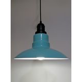 Riolight vintage,retro,modern mutfak,oda,cafe,oteller için turkuaz 1xe27 metal sarkıt avize çap:30cm