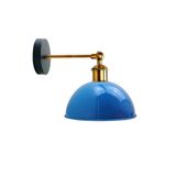 Riolight Vintage,retro,rustik Açık Mavi 1xe27 Eskitme Duylu Masallı Tekli Duvar Aplik Şapka Çap:23cm