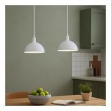 Riolight Vintage,retro,rustik Beyaz Başlık 2XE27 Metal Masa Üstü Sıralı Avize UZUNLUK:60CM
