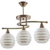 Riolight vintage,retro,rustik matt altın 3XE27 metal sarkıt avize - Beyaz - 3'lü