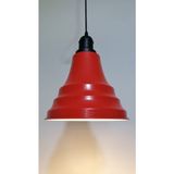 Riolight vintage,retro,rustik mutfak,oda,cafe,oteller için kırmızı 1xe27 metal sarkıt avize çap:23cm