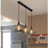 Riolight Vintage,rustik 3xe27 Masa Üstü Cam Başlık Sarkıt Avize Taban Uzunluğu:60cm Cam Çap:20cm