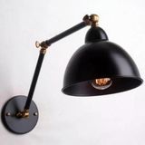 RİOLİGHT VİNTAGE,RUSTİK,RETRO HAREKETKİ BAŞLIK SİYAH METAL AKROBAT DUVAR APLİK