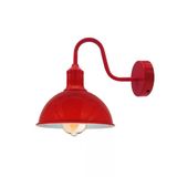 Riolight Vintage,Rustik,Retro Kırmızı-Bordo Metal Otel,Cafe,Odaklar İçin Duvar Aplik Şapka Çapı:23cm