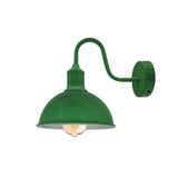 Riolight Vintage,Rustik,Retro Koyu Yeşil Metal Otel,Cafe,Odaklar İçin Duvar Aplik Şapka Çapı:23cm