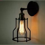 Riolight Vintage,Rustik,Retro Mafsallı Siyah 1Xe27 Hareketli Kafes Aplik Not:1adet Fiyatıdır.