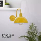 Riolight Vintage,Rustik,Retro Sarı Metal Otel,Cafe,Odaklar İçin Duvar Aplik Şapka Çapı:23cm
