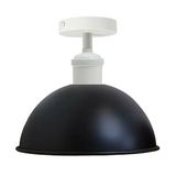 RİOLİGHT VİNTAGE,RUSTİK,RETRO SİYAH BAŞLIK 1XE27 DUYLU TEKLİ METAL PLOFONYER AVİZE ÇAP:23CM