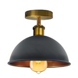 RİOLİGHT VİNTAGE,RUSTİK,RETRO SİYAH BAŞLIK ESKİTME 1XE27 DUYLU TEKLİ METAL PLOFONYER AVİZE ÇAP:23CM