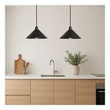Riolight Vintage,rustik,retro Siyah Metal Başlık 2XE27 Masa Üstü Sıralı Sarkıt Avize UZUNLUK:60CM
