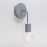 Riolight Vintage,rustik,retro,modern Gri 1xe27 Duylu Metal Duvar Aplik