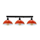 Riolihgt Retro,Modern,Vintage Turuncu Başlık 3Xe27 Metal Plofonyer Sıralı Avize Taban Uzunluk:60cm