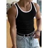 Riowela Erkek Kolsuz Atlet Tshirt Halter Yaka Pamuklu %100 Nefes Alan Günlük Kullanım - 2XL