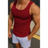 Riowela Erkek Tshirt Kolsuz Atlet Halter Yaka Likralı Pamuklu Beyaz