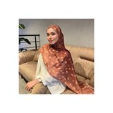 Rise Scarf Ceylan Bambi Desen Pamuk Şal Tarçın