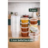 Risel 1 Adet Sızdırmaz 120 ml Mini Saklama Kabı Sosluk Buzluk Kabı, Et Suyu, Kemik Suyu, Sos Kabı Mutfak