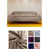 Riselerhome Kadife Tekli Koltuk Örtüsü Lastikli Kanepe Örtüsü | Koltuk Kılıfı Tekli Koltuk Örtüsü - Bej - 180 x 230 cm