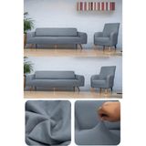 Riselerhome Lastıklı Esnek Koltuk Kanepe Kılıfı Takımı Çekyat Örtüsü (3+3+1+1 ) Takım - Füme - Gri - 180 x 230 cm