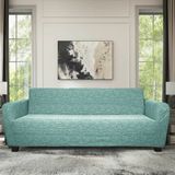 riselerhome Riselerhome Jakarlı 3kişilik Lastikli Koltuk Kılıfı Çekyat Koltuk Örtüsü Streç Esnek Kanepe Kılıfı Düz Desen Antrasit - 185 x 230 cm - Mint