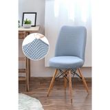 riselerhome Yıkanabilir Streç Lastikli Likralı Oval Sandalye Kılıfı - Yuvarlak Sandalye Örtüsü - Gri - 40 x 60 cm