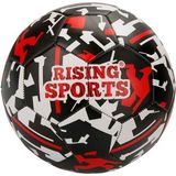 Rising Sports Desenli Futbol Topu No:5 - Siyah-Kırmızı - Siyah - Kırmızı