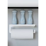 Risingmaber Beyaz Metal Baharatlık ve Havluluk Modern Stil ile Paslanmaz ve Dayanıklı