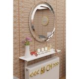 Risingmaber Beyaz Montajsız Petek Üstü Metal Raf, Kalorifer Peteği Raf Dresuar Uçan Raf 60 Cm Mt98b