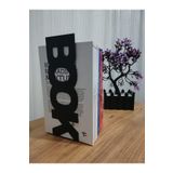 risingmaber Dekoratif Siyah Metal Dikey Book Yazı Tasarımlı Kitap Tutucu Ve Metal Kitap Desteği 2li Set Mk11s