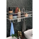Risingmaber Metal Beyaz Yapışkanlı Banyo Düzenleyici Raf, Şampuanlık Duş Rafı ve Organizer M - Genel