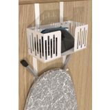 Risingmaber MT110B Beyaz Kapı Arkası Ütü ve Ütü Masası Tutucu Organizer