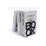 Risingmaber Siyah Book Yazı Desenli Model Kitap Desteği – Dekoratif Estetik Kitap Tutucu 4’lü Set MK9S