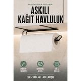 risingmaber Siyah Metal Askılı Kağıt Havluluk, Dolap İçi Kağıt Havluluk ve Kağıt Havlu Askısı MT131S