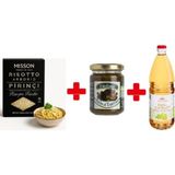 Rısotto Paketi - Misson Risotto Arborio Pirinci - Elle Esse Siyah Trüf Ezmesi - Acetum Beyaz Şarap Sirkesi