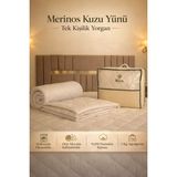 Riss Tekstil %100 Doğal Tek Kişilik Kuzu Yünü Yorgan (155X215CM/3000GR) - 155 x 215 cm - 010 - Beyaz