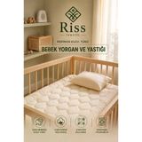 Riss Tekstil %100 Merinos Kuzu Yünü Bebek Yorgan Ve Yastık Seti