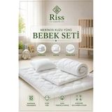 Riss Tekstil %100 Yün Dolgulu Bebek Uyku Seti Yün Yorgan + Yün Yatak Pedi + Yün Yastık