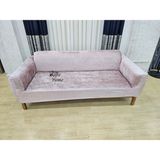 Rişte Home Kaliteli Yarı Kaplama 3lu 1 Adet Kadife Koltuk, Kanepe,çekyat Örtüsü,likrali,lastikli, - Pudra - 180 x 220 cm