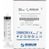 Risus Rısus 50 ml Luer Lock Şırınga Iğnesiz Steril – Tek Kullanımlık, Eo Sterilizasyonlu, Hassas Ölçekli Enjektör(40 Adet)