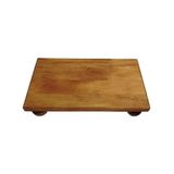 Risus Top Ayaklı Ahşap Dikdörtgen Pasta Sunum Servis Tabağı 17X30 cm