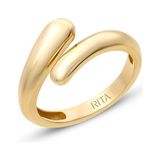 Rita Fine Jewelry Serpent 14 Ayar Altın Kadın Serçe Parmak Yüzüğü - 5