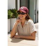 Ritagarcia Ny Nakışlı Unisex Beyzbol Şapkası - Ayarlanabilir Spor Kep - Standart - Bordo