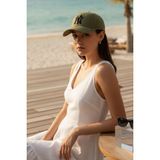 Ritagarcia Ny Nakışlı Unisex Beyzbol Şapkası - Ayarlanabilir Spor Kep - Standart - Haki