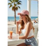 Ritagarcia Ny Nakışlı Unisex Beyzbol Şapkası - Ayarlanabilir Spor Kep - Standart - Pembe